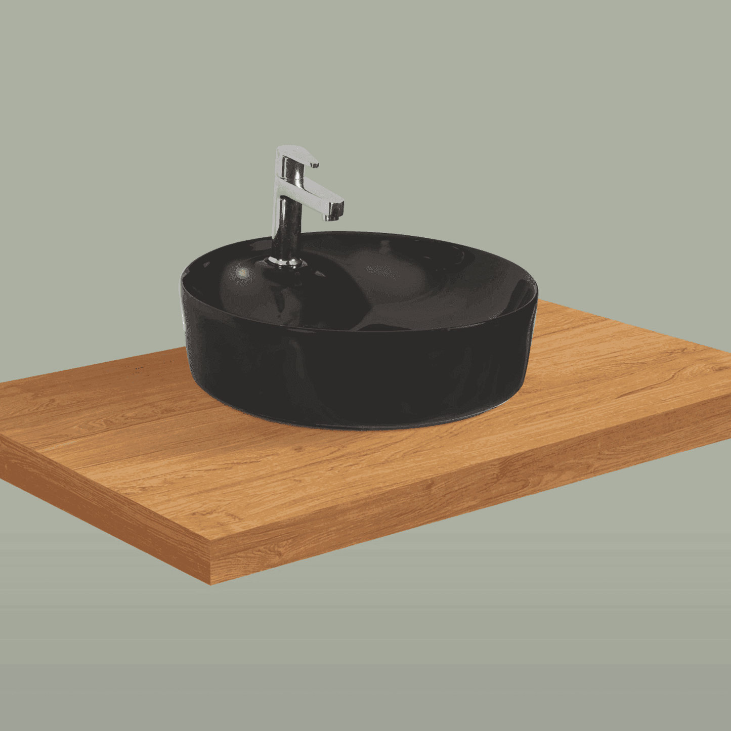 Omega Black Matt Table Top Basin | Sleek Sophistication for Modern Bathrooms - D&B Bathware