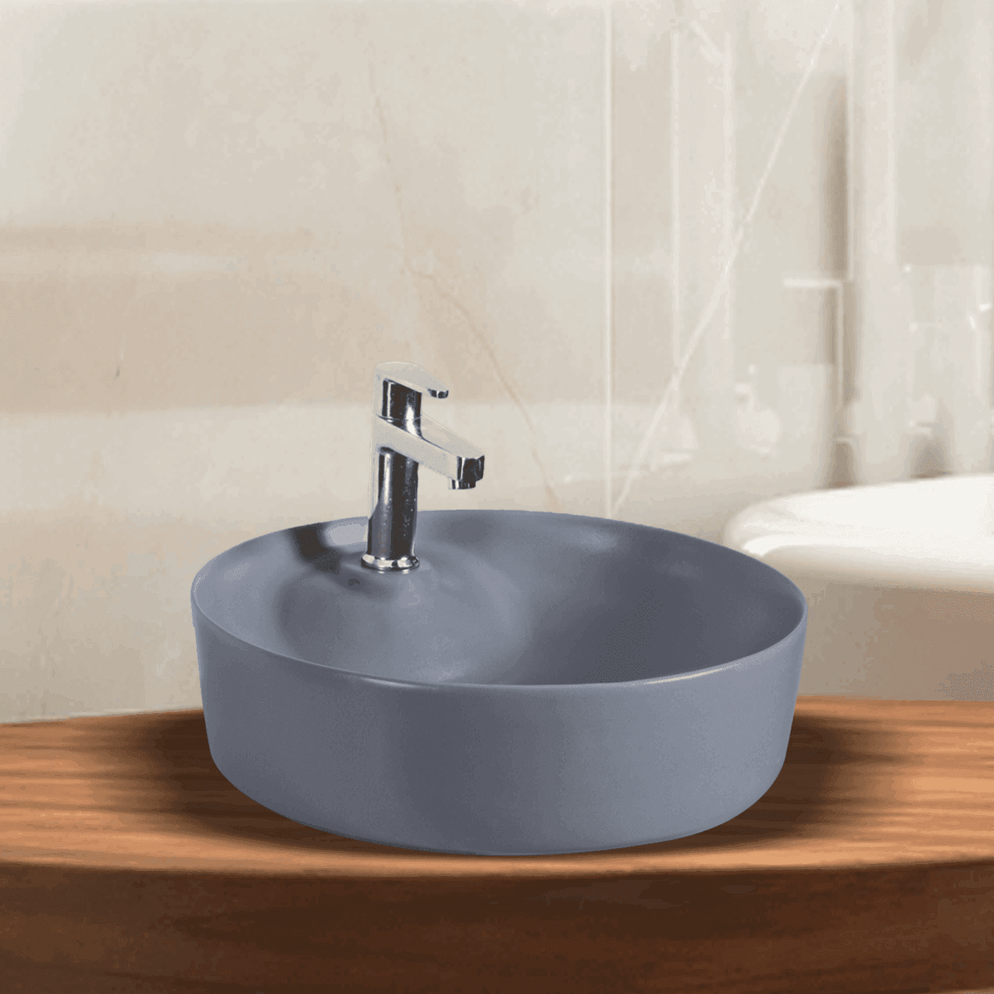 Omega Grey Matt Table Top Basin | Modern Elegance for Your Bathroom - D&B Bathware