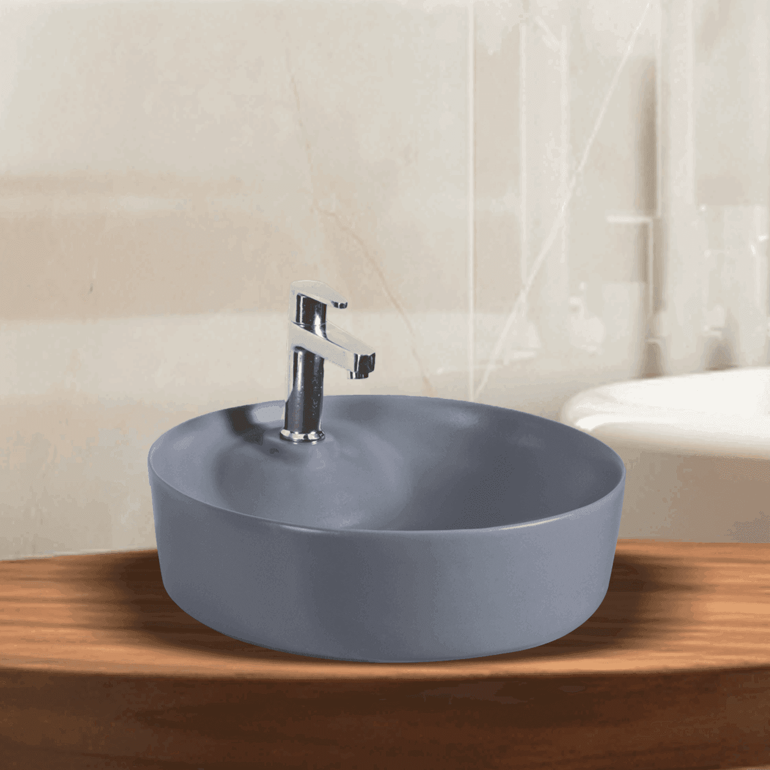 Omega Grey Matt Table Top Basin | Modern Elegance for Your Bathroom - D&B Bathware