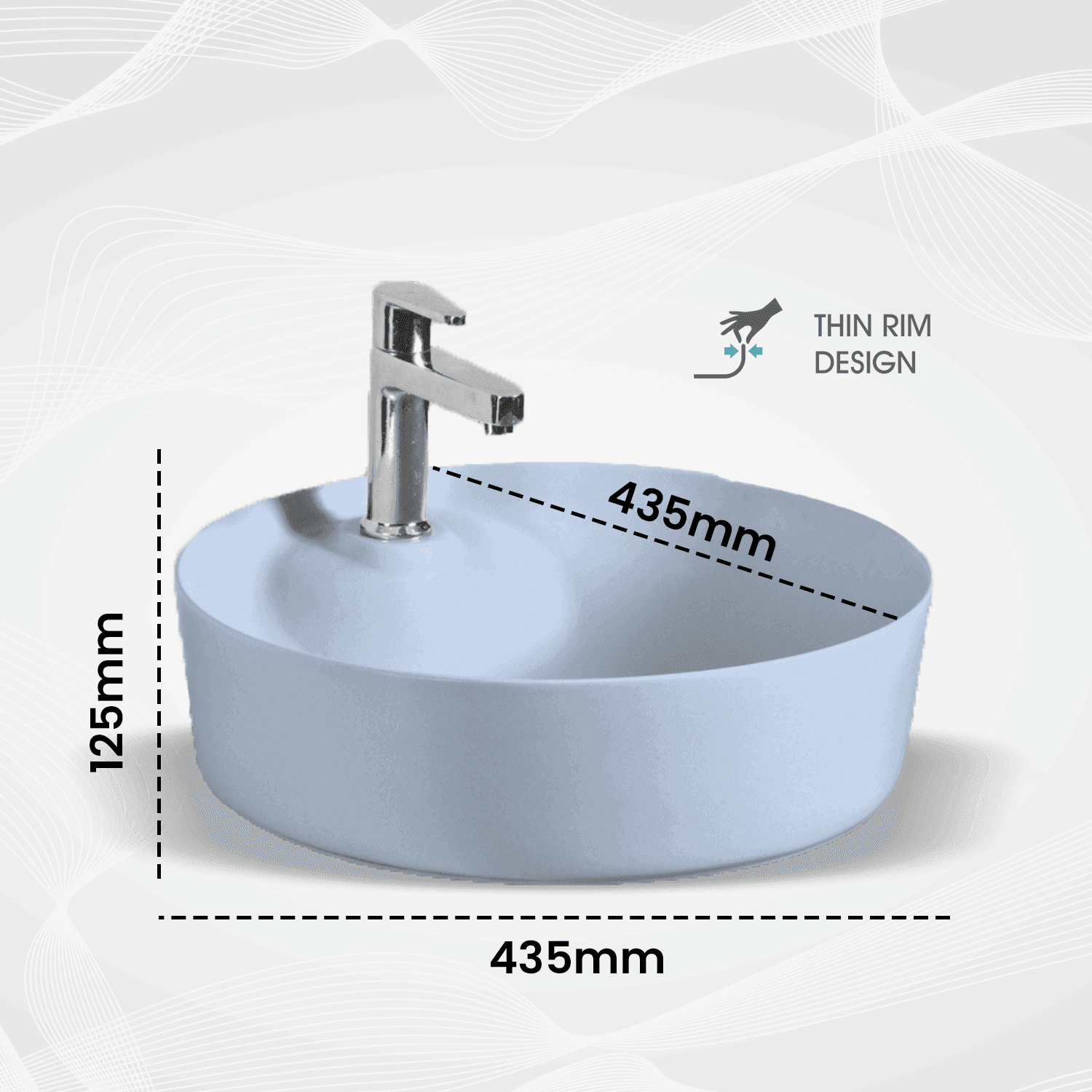 Omega Ocean Matt Table Top Basin | Tranquil Elegance for Your Bathroom - D&B Bathware