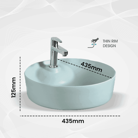 Omega Olive Matt Table Top Basin | Stylish Natural Elegance for Your Bathroom - D&B Bathware