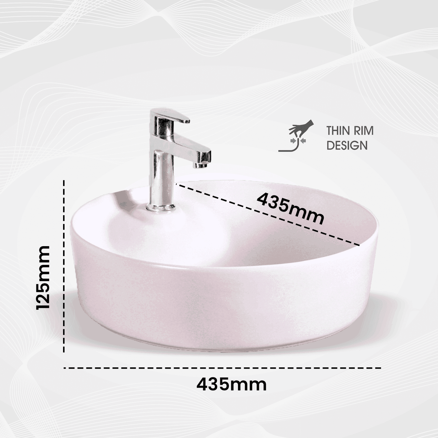 Omega Peach Matt Table Top Basin | Warm Elegance for Your Bathroom - D&B Bathware