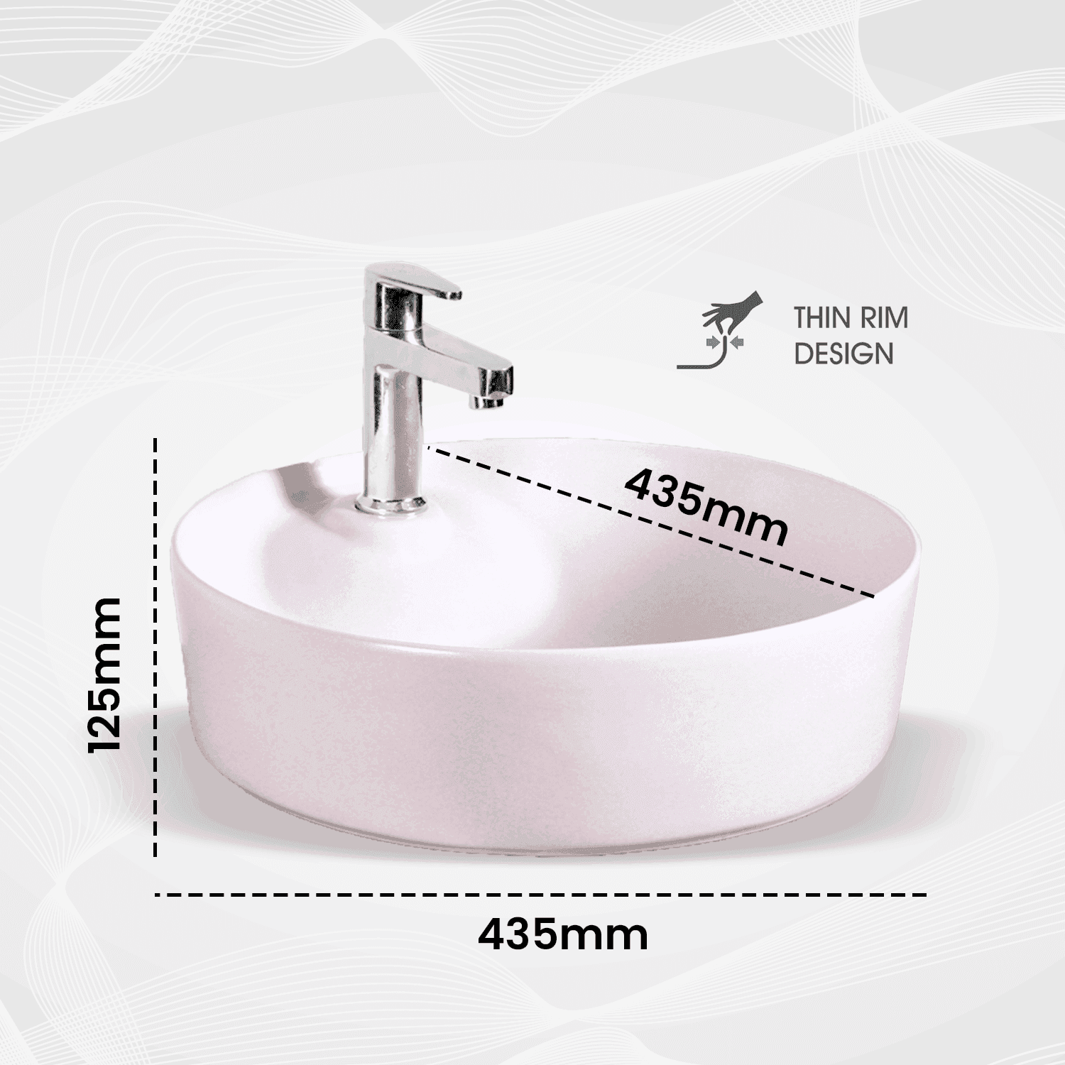 Omega Peach Matt Table Top Basin | Warm Elegance for Your Bathroom - D&B Bathware