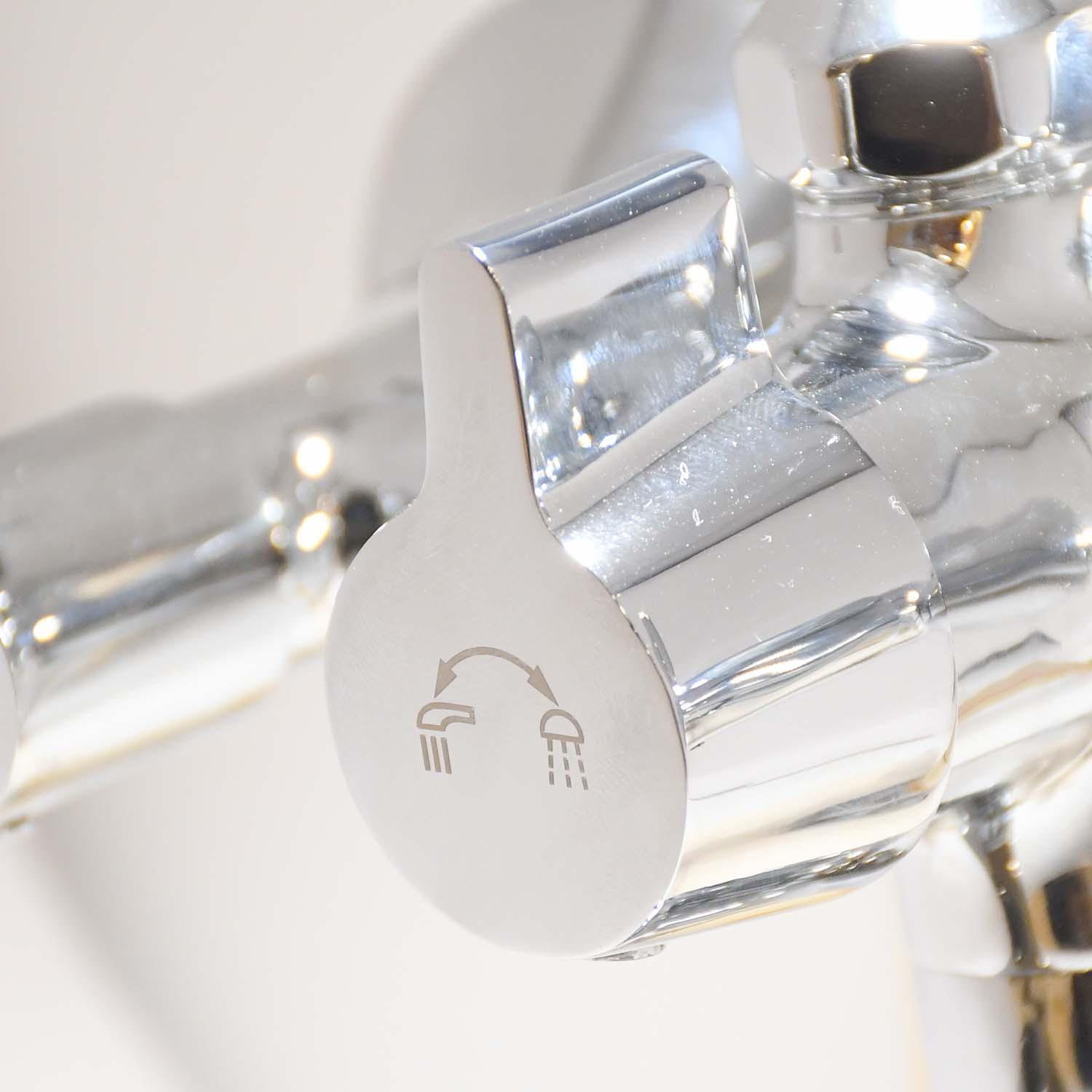 PICCOLO Full Brass 2in1 Wall Mixer with L Bend Ideal for -  Bathroom and Kitchen - D&B Bathware