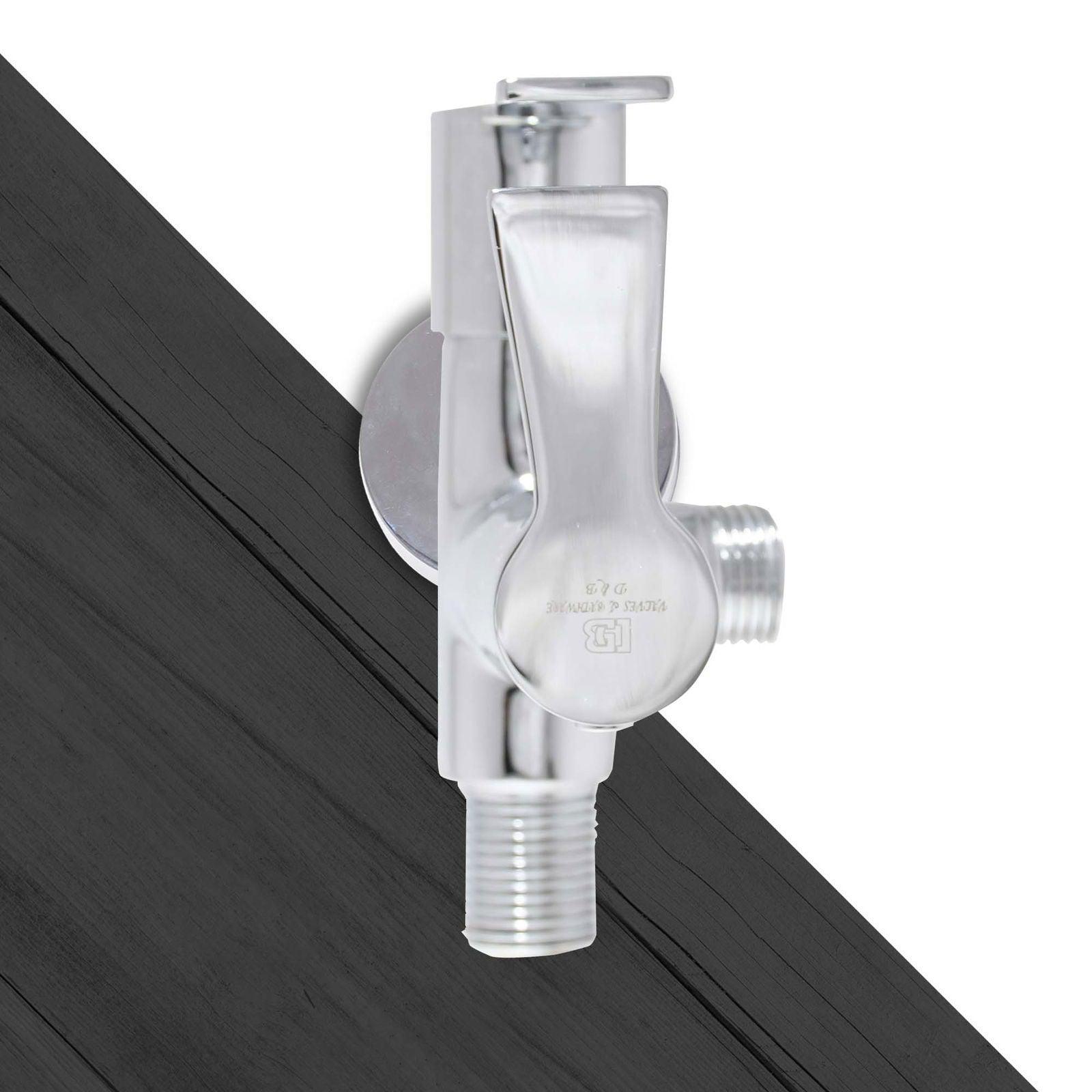 PICCOLO Premium Brass 2 Way Angle Valve Tap- Flange Ideal for Bathroom & Kitchen - D&B Bathware