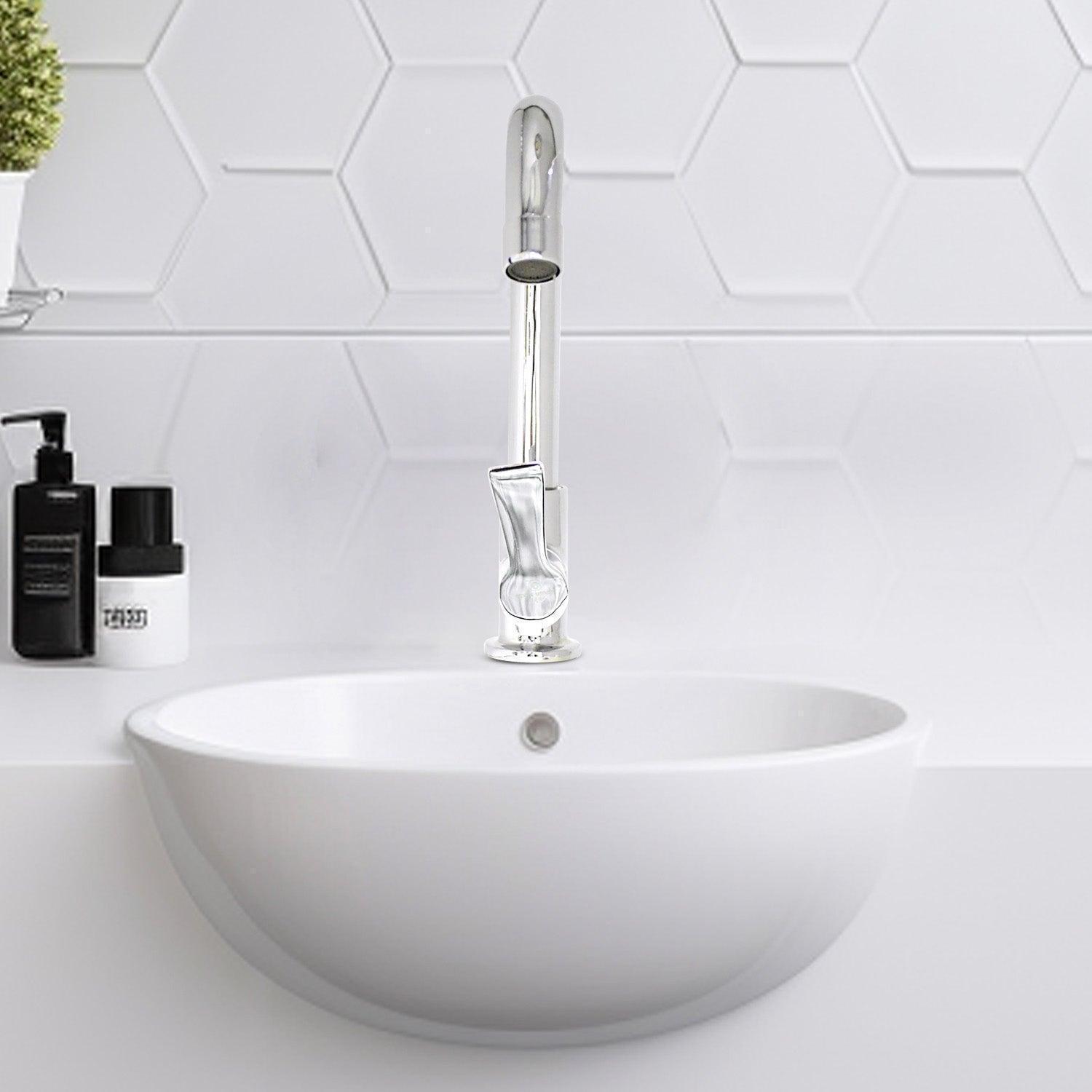 PICCOLO Single Lever Swan Neck Cock Tap – Ideal for Bathroom & Kitchen Form Flow - D&B Bathware