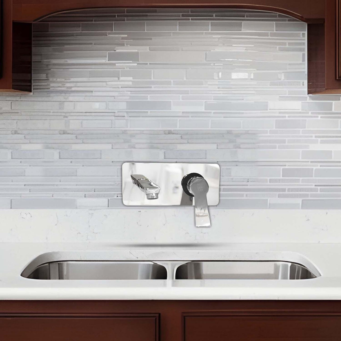 PICCOLO Wall-Mounted Wash Basin Diverter Upper Part Tap with Brass Spout Stylish - D&B Bathware