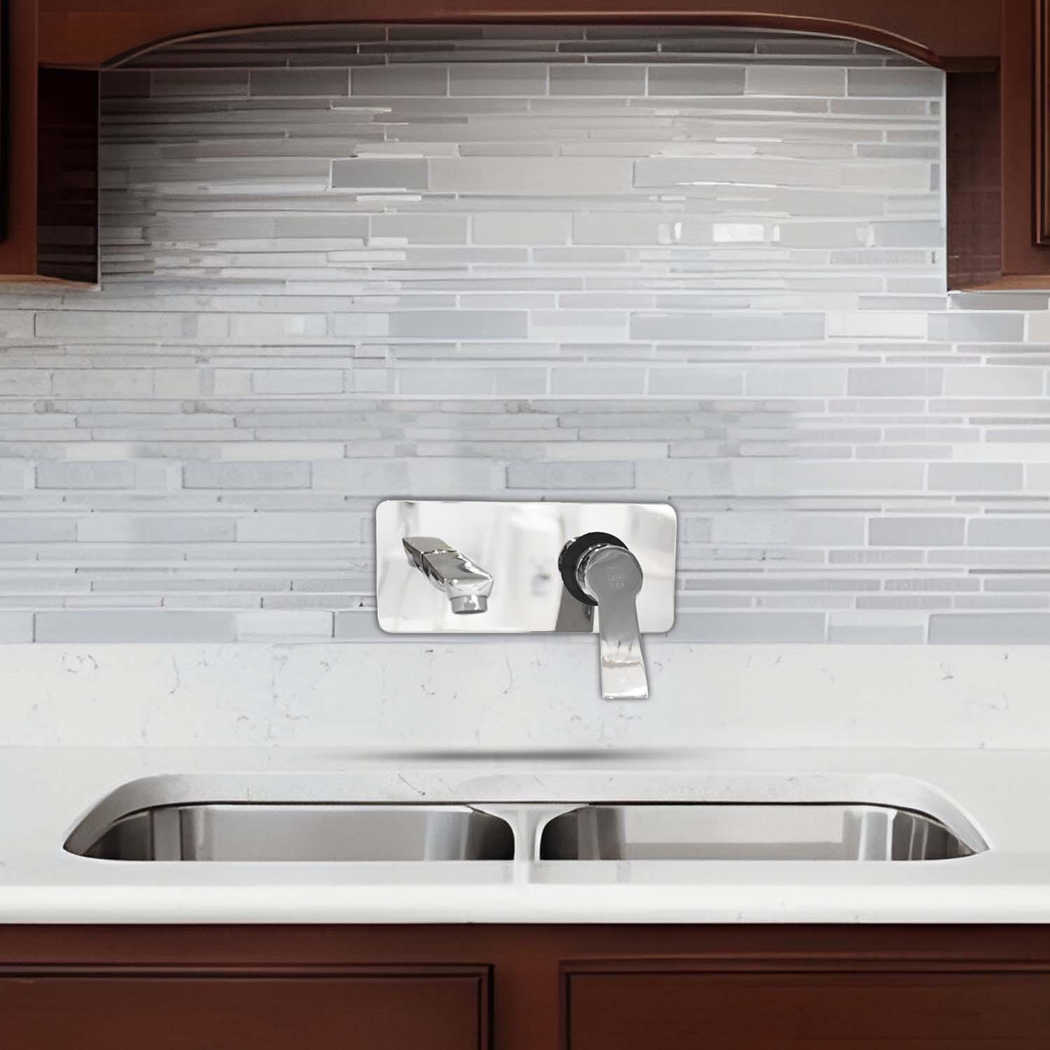 PICCOLO Wall-Mounted Wash Basin Diverter Upper Part Tap with Brass Spout Stylish - D&B Bathware