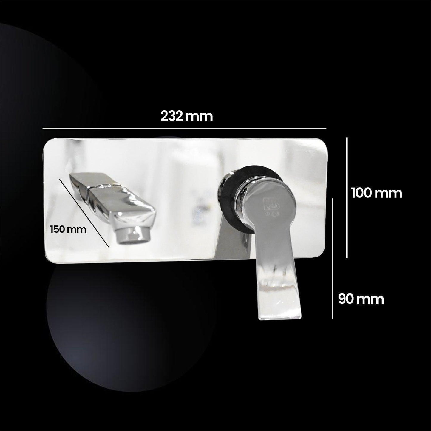 PICCOLO Wall-Mounted Wash Basin Diverter Upper Part Tap with Brass Spout Stylish - D&B Bathware