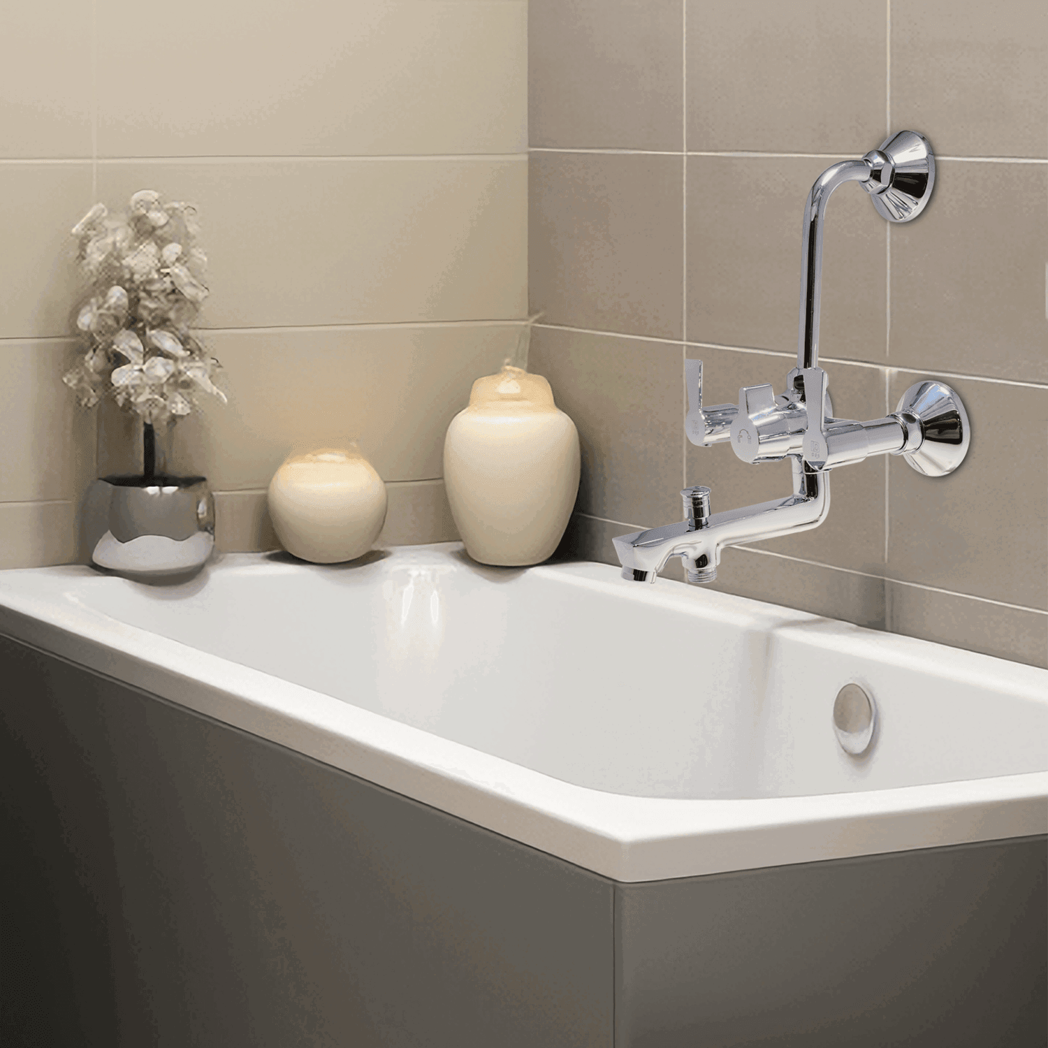 Piccolo 3-in-1 Wall Mixer with L-Band  Stylish and Functional Tap for Kitchen & Bathroom, Perfectly Crafted for Modern Living - D&B Bathware