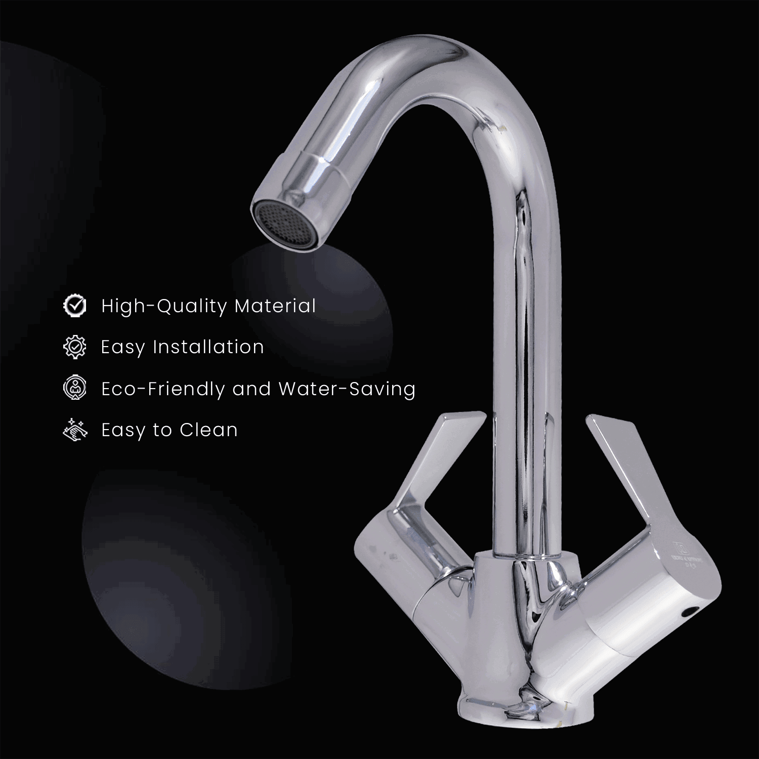 Piccolo Center Hole Basin Mixer Ideal Tap for Kitchen & Bathroom with Brass Legs Connector Faucet Set - D&B Bathware
