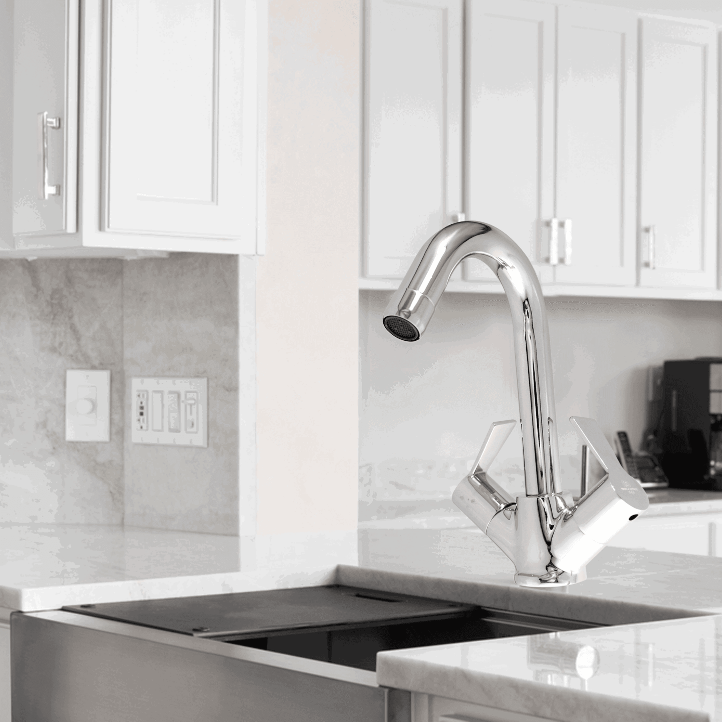 Piccolo Center Hole Basin Mixer Ideal Tap for Kitchen & Bathroom with Brass Legs Connector Faucet Set - D&B Bathware