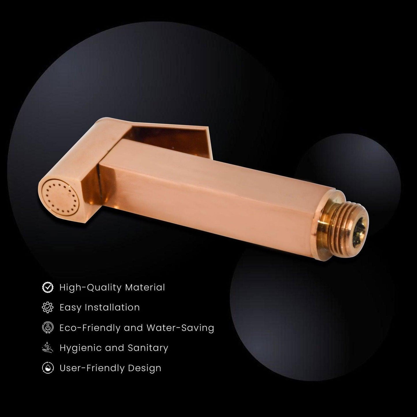 Plushy Rose Gold Toilet Spray Hygiene Faucet | Luxurious Bidet Spray - D&B Bathware - D&B Bathware