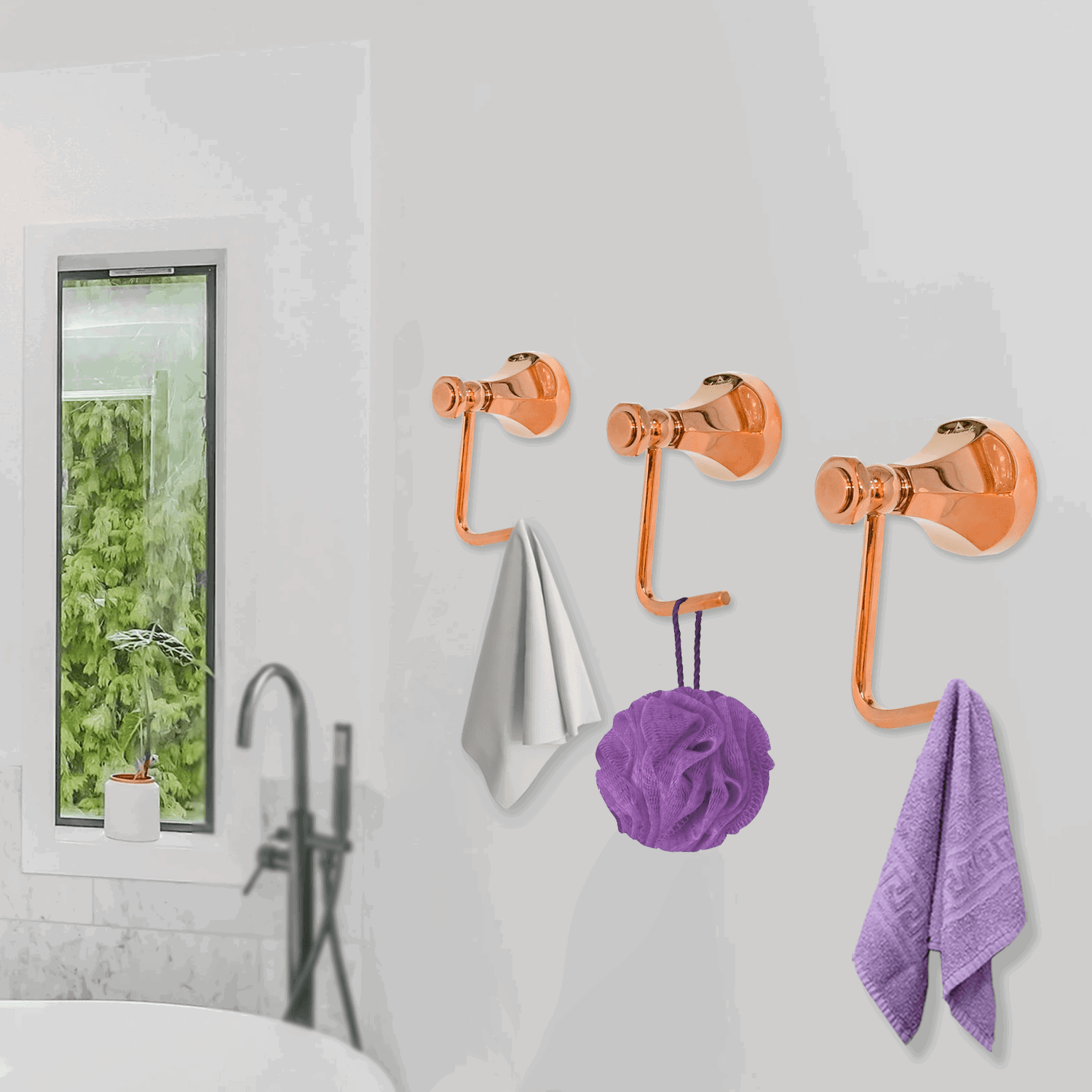 Rose Gold Coat Hook or Robe Hook for Bathroom Accessories – Stylish & Durable Design - D&B Bathware