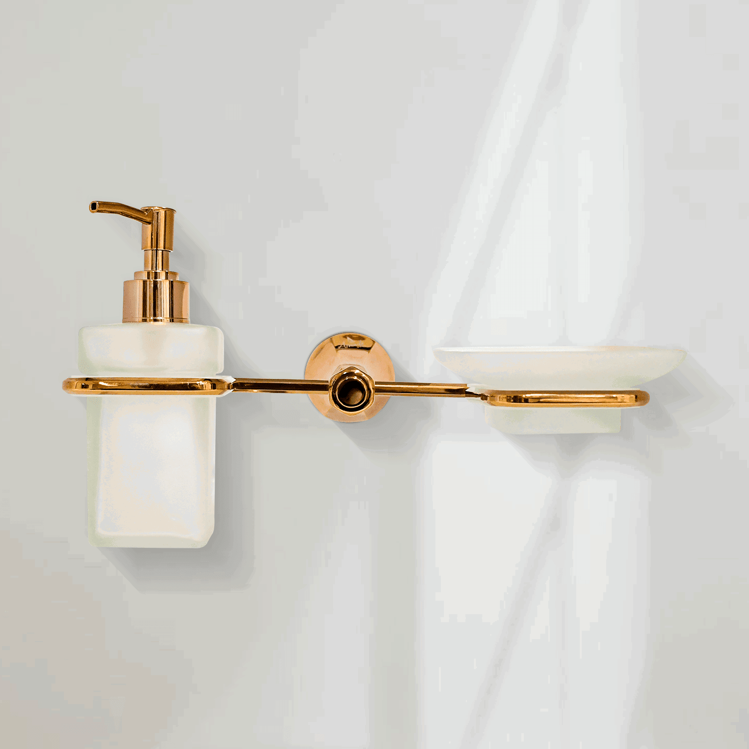 Rose Gold Liquid Dispenser & Soup Dish - FLORIS Series | Elegant & Functional Design - D&B Bathware