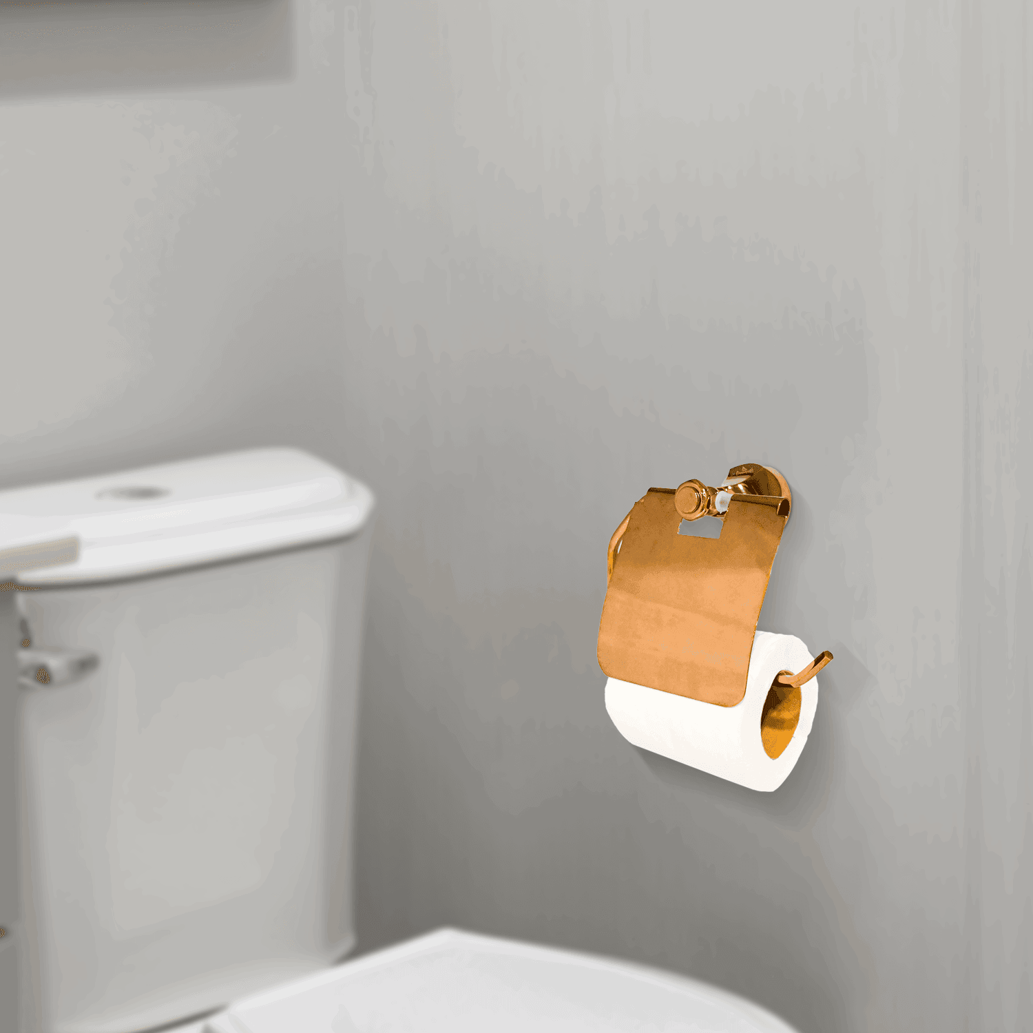 Rose Gold Toilet Paper Holder - FLORIS Series | Elegant & Durable Design - D&B Bathware