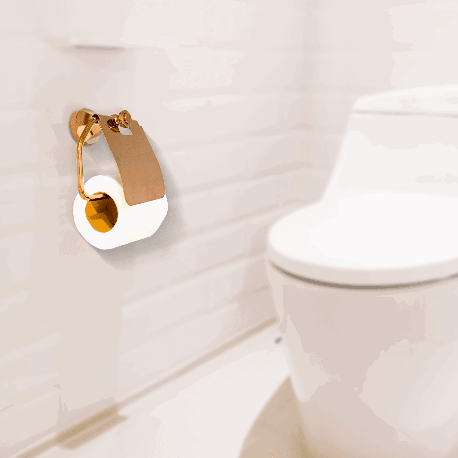 Rose Gold Toilet Paper Holder - FLORIS Series | Elegant & Durable Design - D&B Bathware