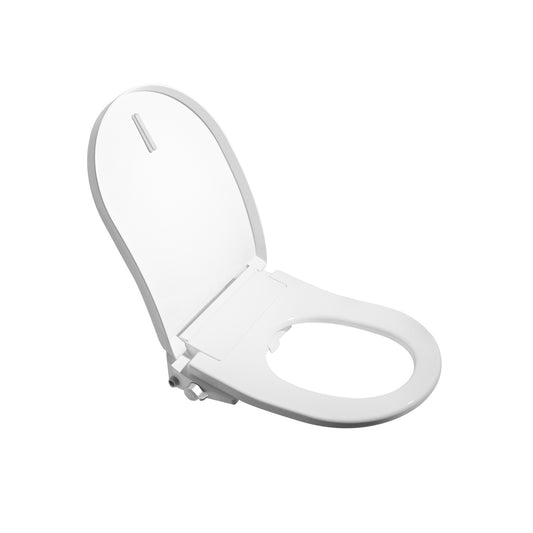 D&B Bathware Bidet Spa Toilet Seat Cover-Universal Fit, Soft Close Lid, Separate Nozzles for Men & Women-Round Shape