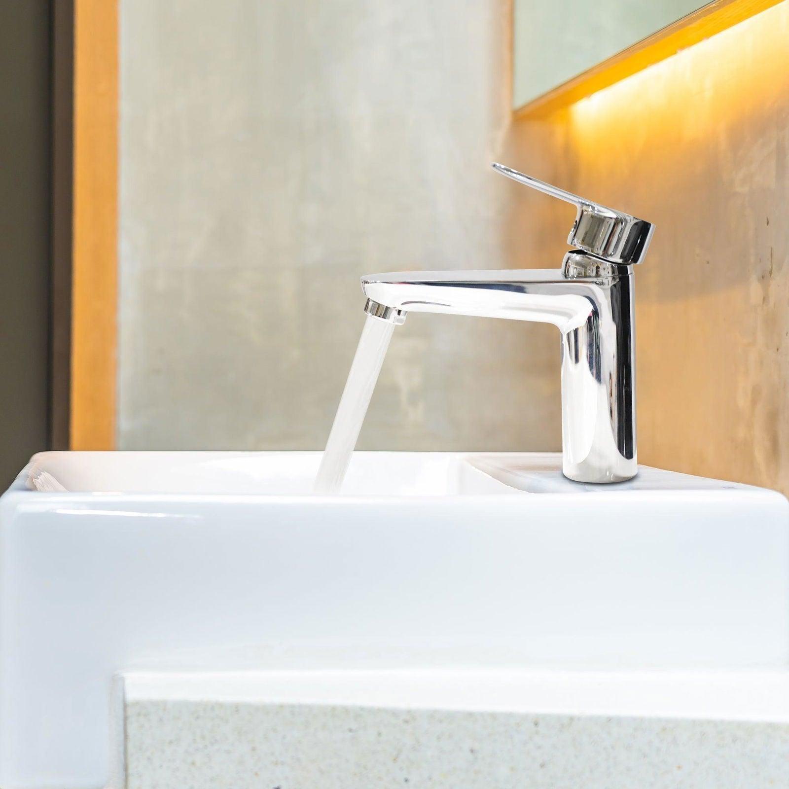 Short Boy Basin Mixer Ivano Series | Compact & Stylish Bathroom Faucet - D&B Bathware