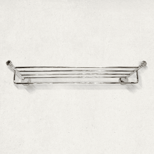 Silver Towel Rack Floris Series - Premium Bathware for Modern Bathrooms - D&B Bathware