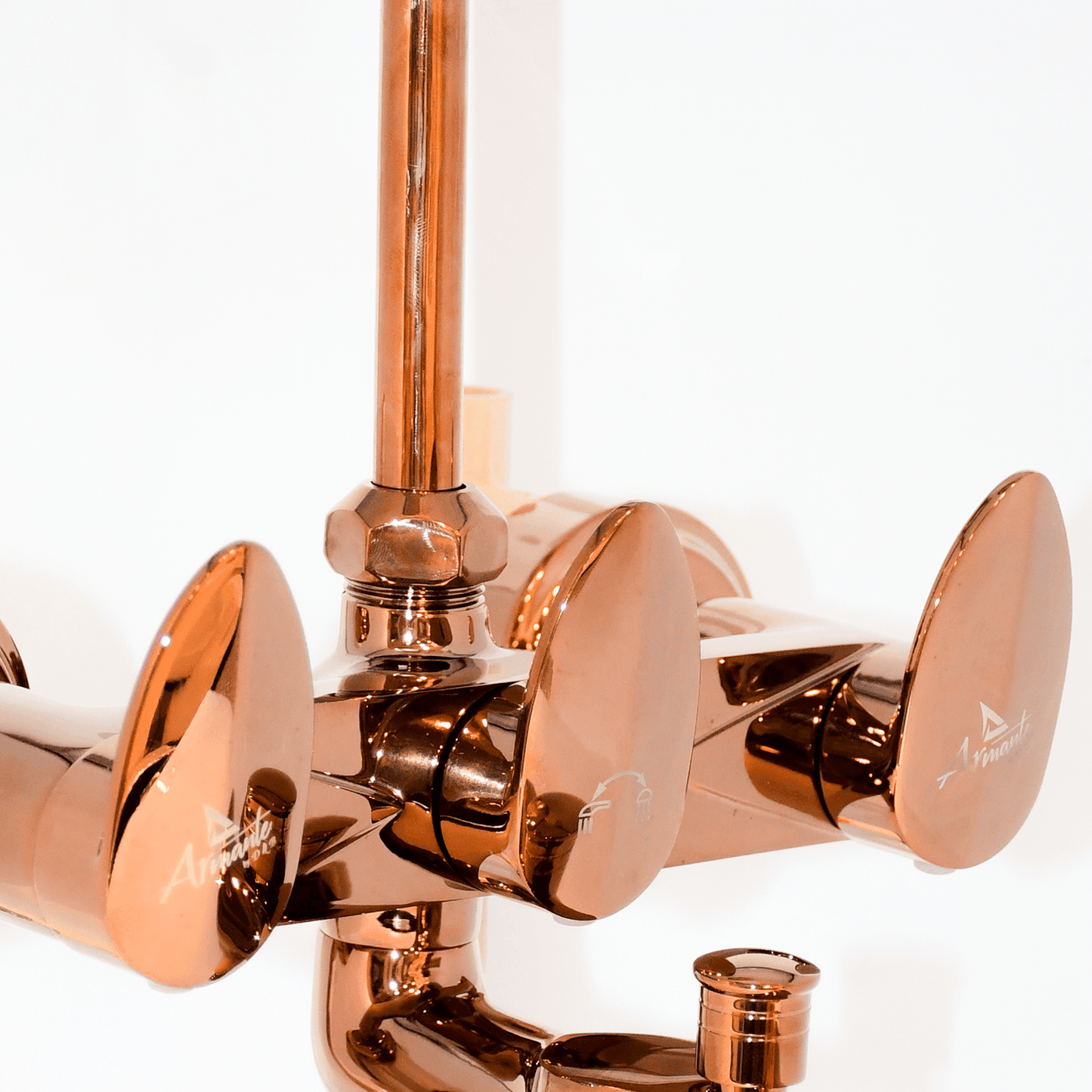 Wall Mixer 3 in 1 with L Band - Rose Gold | Elegant & Premium Bathroom Mixer - D&B Bathware