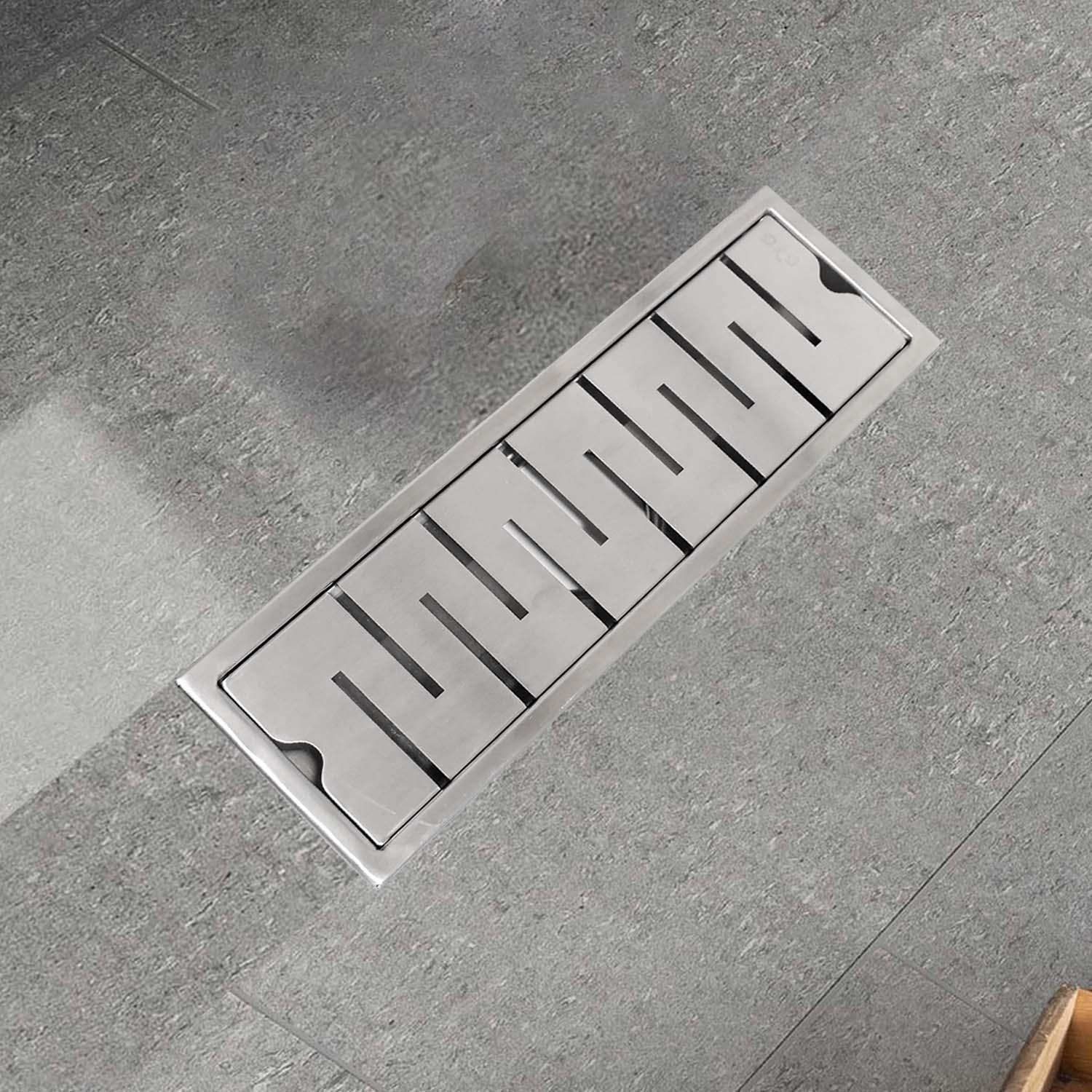 11.8 * 3.9 Inch String Shower Drain Channel SS304 Floor Drain for Bathroom - Cockroach Trap - D&B Bathware