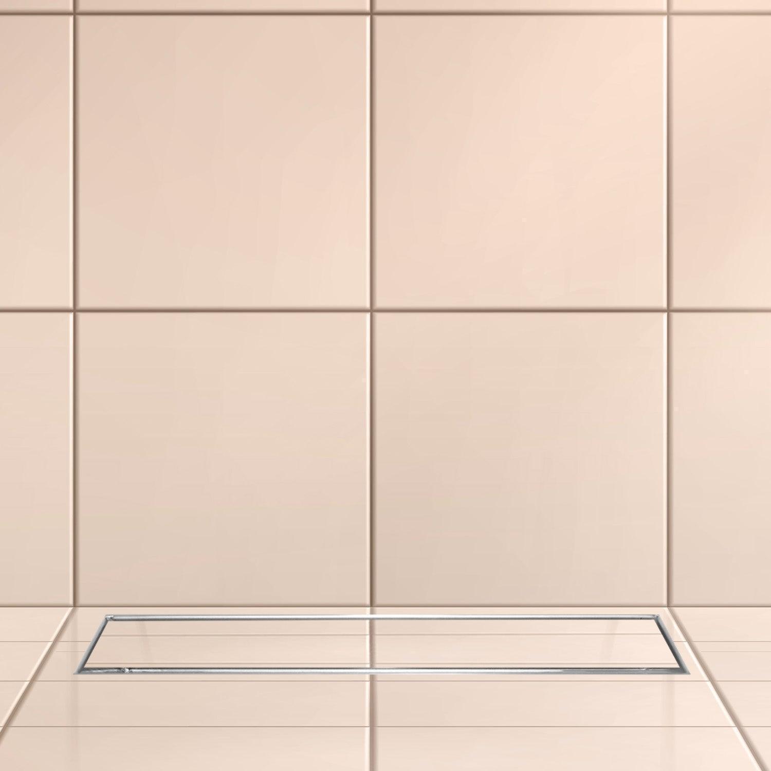 11.8 * 3.9 Inch Tylo Tile Insert Shower Drain Channel SS304 Floor Drain for Bathroom - Cockroach Trap - D&B Bathware