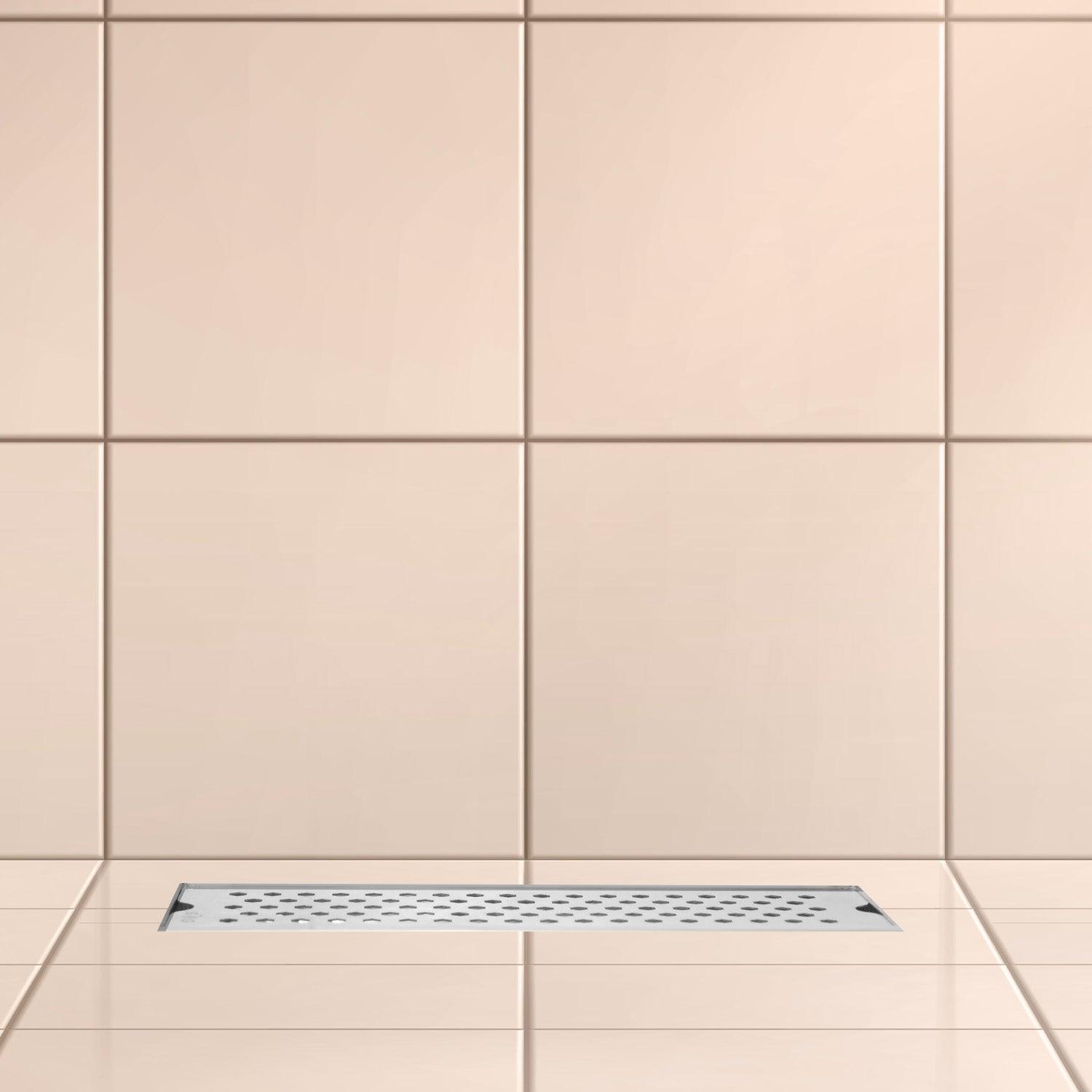 11.8 * 3.9" Vento Shower Drain Channel SS304 Floor Drain for Bathroom - Cockroach Trap - D&B Bathware