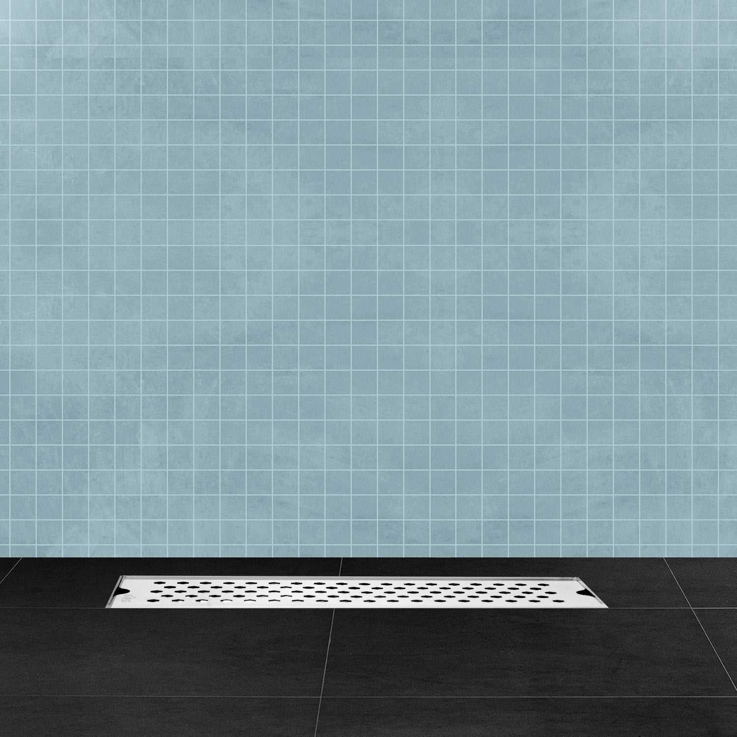 11.8 * 3.9" Vento Shower Drain Channel SS304 Floor Drain for Bathroom - Cockroach Trap - D&B Bathware