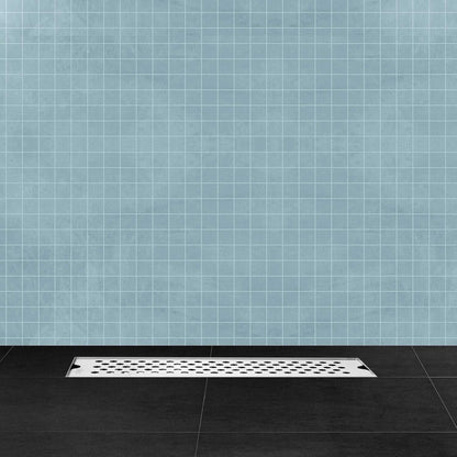 11.8 * 3.9" Vento Shower Drain Channel SS304 Floor Drain for Bathroom - Cockroach Trap - D&B Bathware