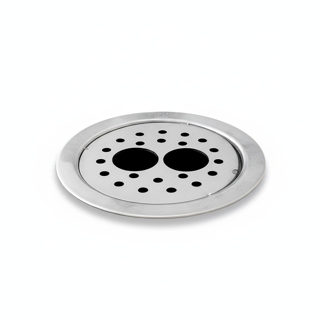 5x5 Inch Stainless Steel Locking Floor Drain Jali – Anti-Clog Cover( ROUND 121-DH )