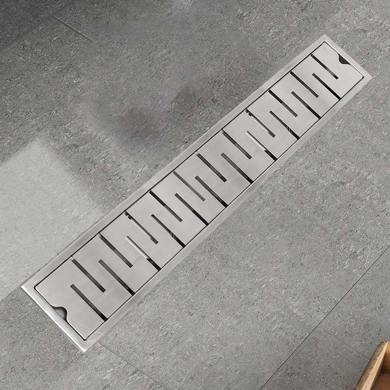 17.7 * 3.9 Inch String Shower Drain Channel SS304 Floor Drain for Bathroom - Drain Trap - D&B Bathware