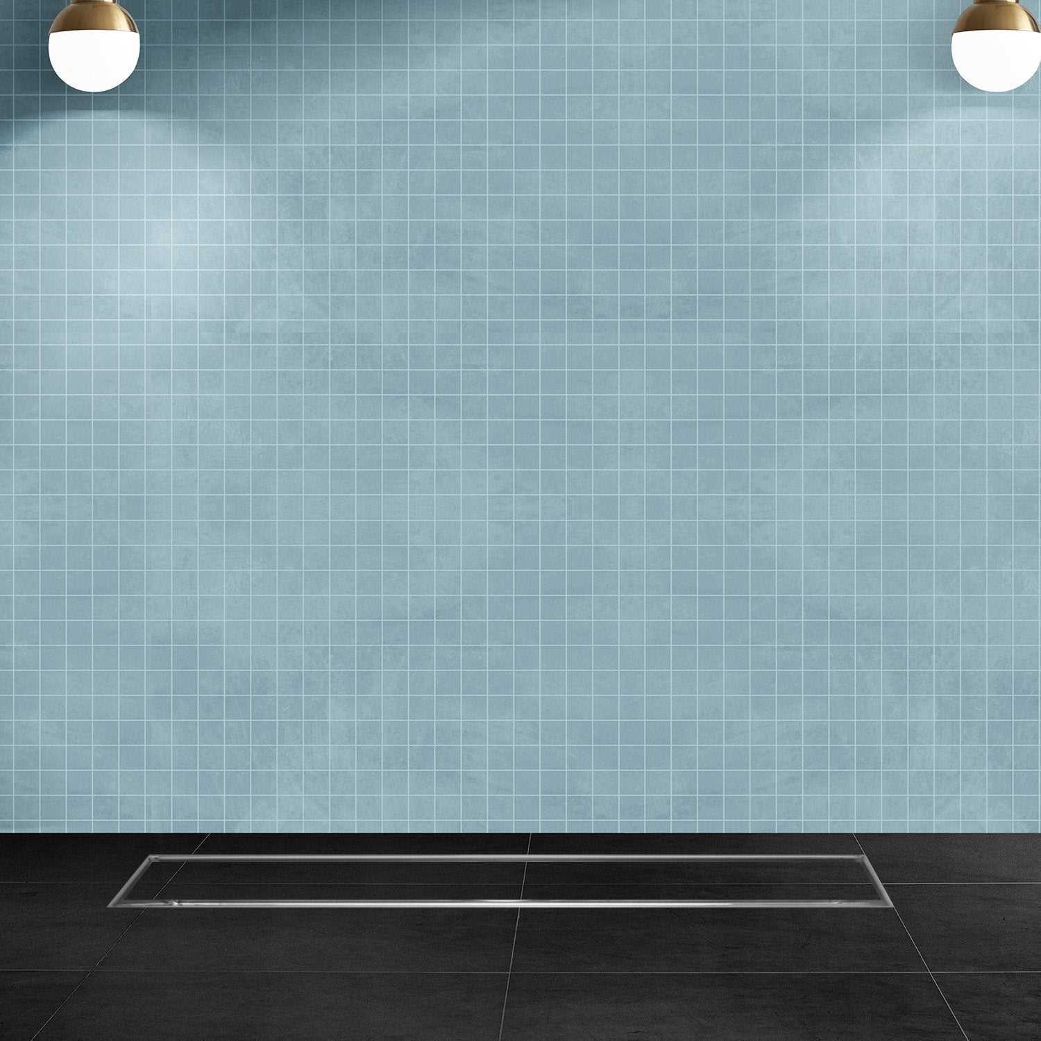 17.7 * 3.9 Inch Tylo Tile Insert Shower Drain Channel SS304 Floor Drain for Bathroom - Cockroach Trap - D&B Bathware
