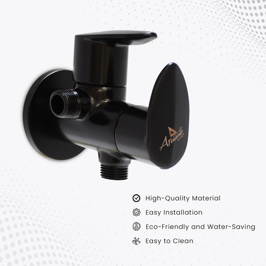 Nautica 2-Way Angle Valve - Black | Premium & Durable Bathroom Valve