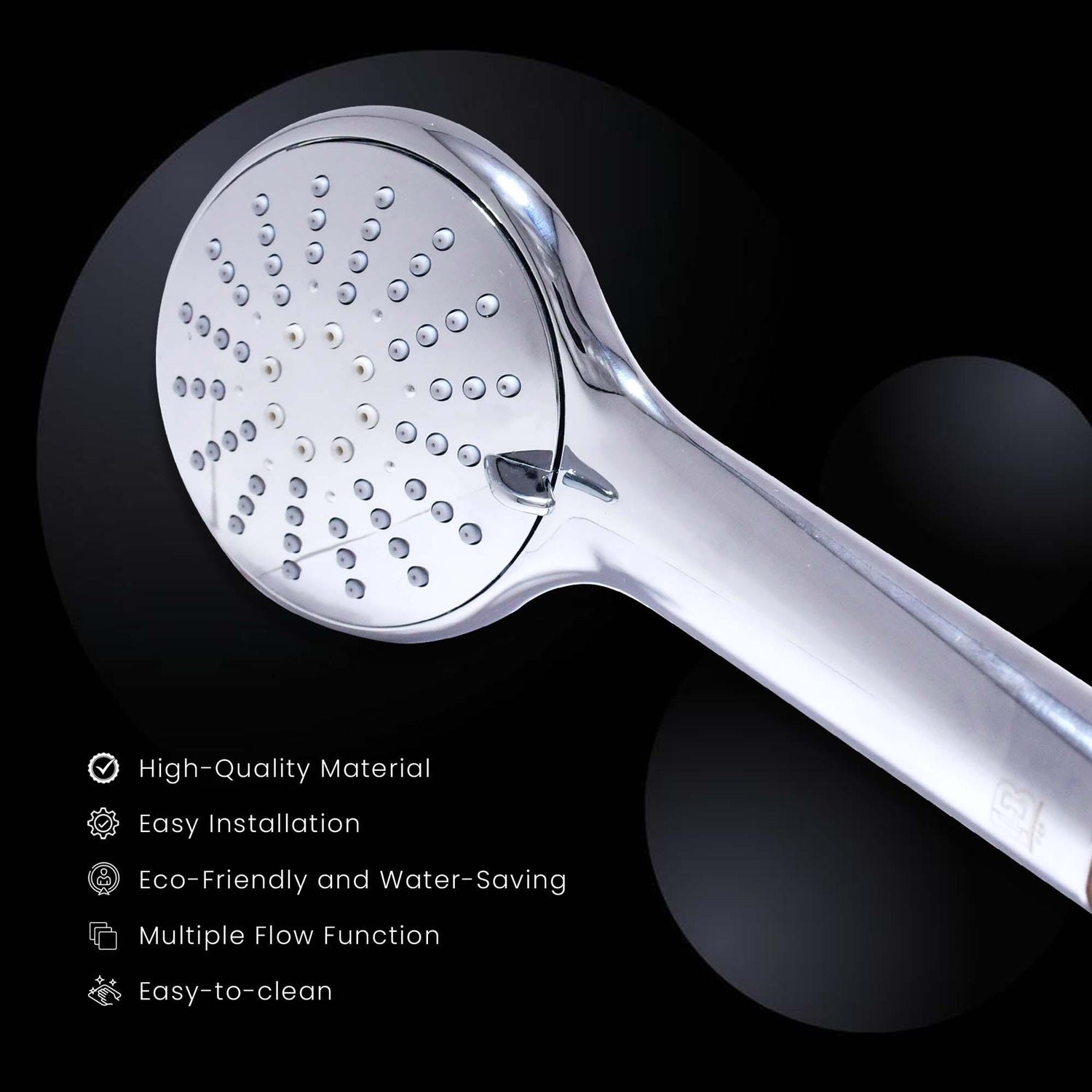 Dual Functional Hand Shower With 1.5 mtr SS Pipe And Wall Hook Shower Head - D&B Bathware