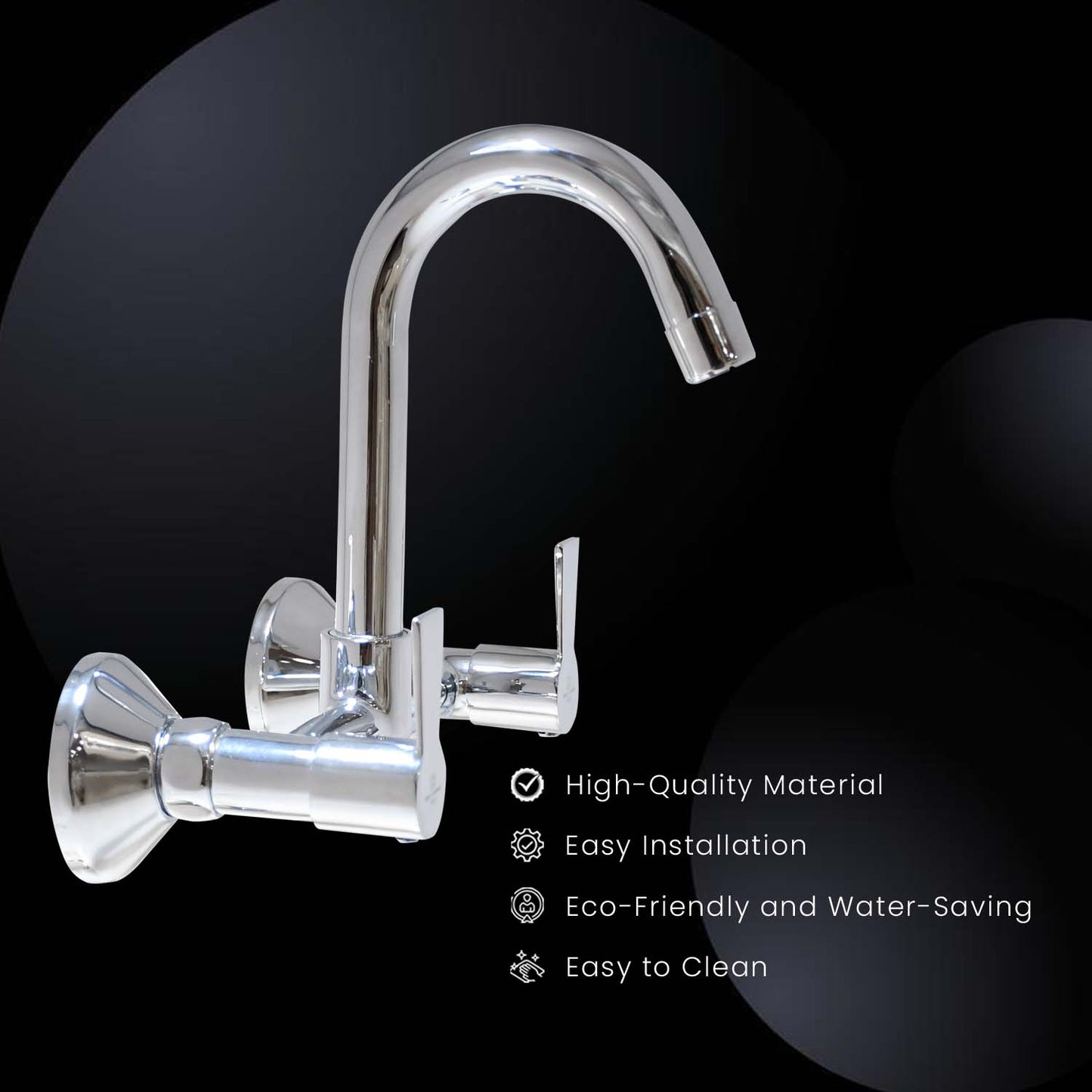 PICCOLO Brass Kitchen Sink Mixer Tap|2 Handle Tap | Kitchen Sink/Basin Complete