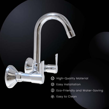 PICCOLO Brass Kitchen Sink Mixer Tap|2 Handle Tap | Kitchen Sink/Basin Complete