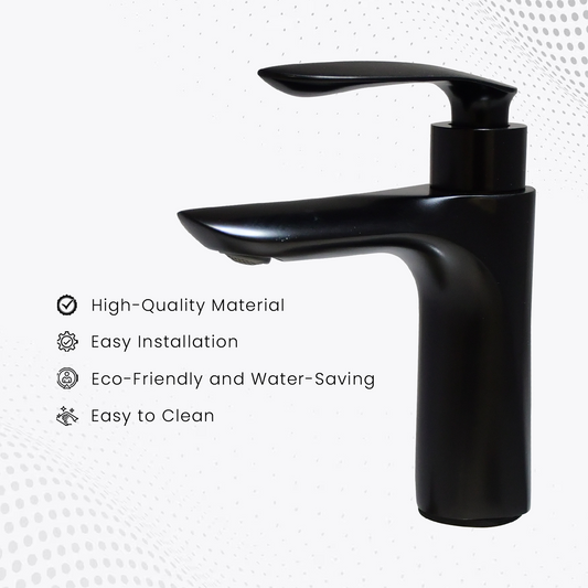 Nautica Pillar Cock - Black | Premium Bathroom Faucet