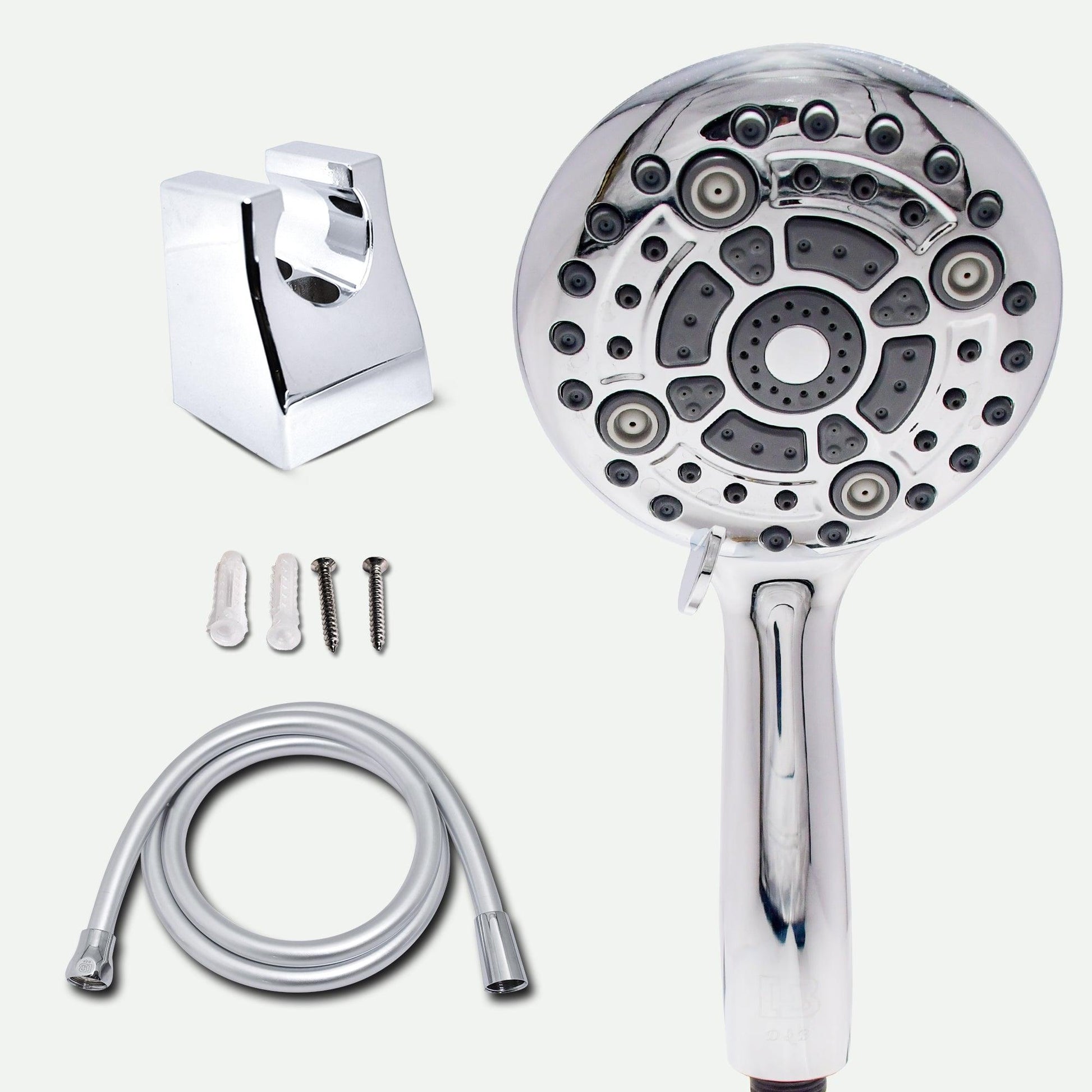 4 Gear Multinational ABS Hand Shower With 1.5m Hose and Wall Hook Shower Head - D&B Bathware