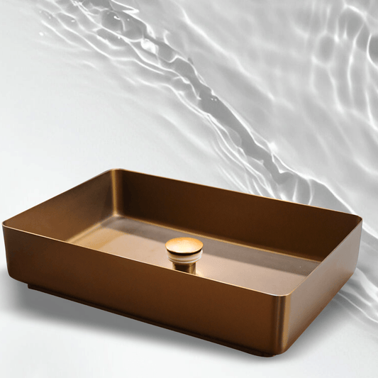 Plushy Rose Gold Metallic Wash Basins | Elegant Bathroom Design - D&B Bathware