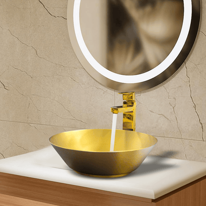 Milano Empire Gold Metallic Wash Basins | Luxury Bathroom Fixtures - D&B Bathware