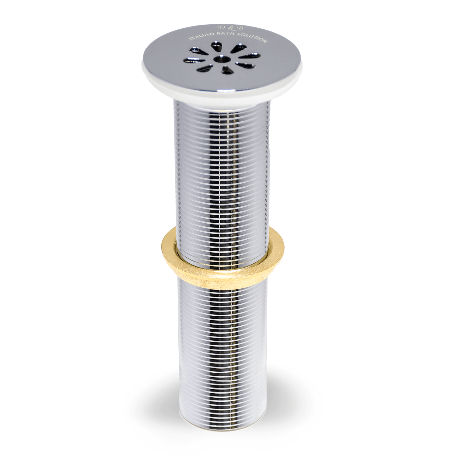 Premium Full Brass Wash Basin Drain Waste Coupling with Full Thread Design | Long-Lasting Grid Strainer for Efficient Drainage - D&B Bathware