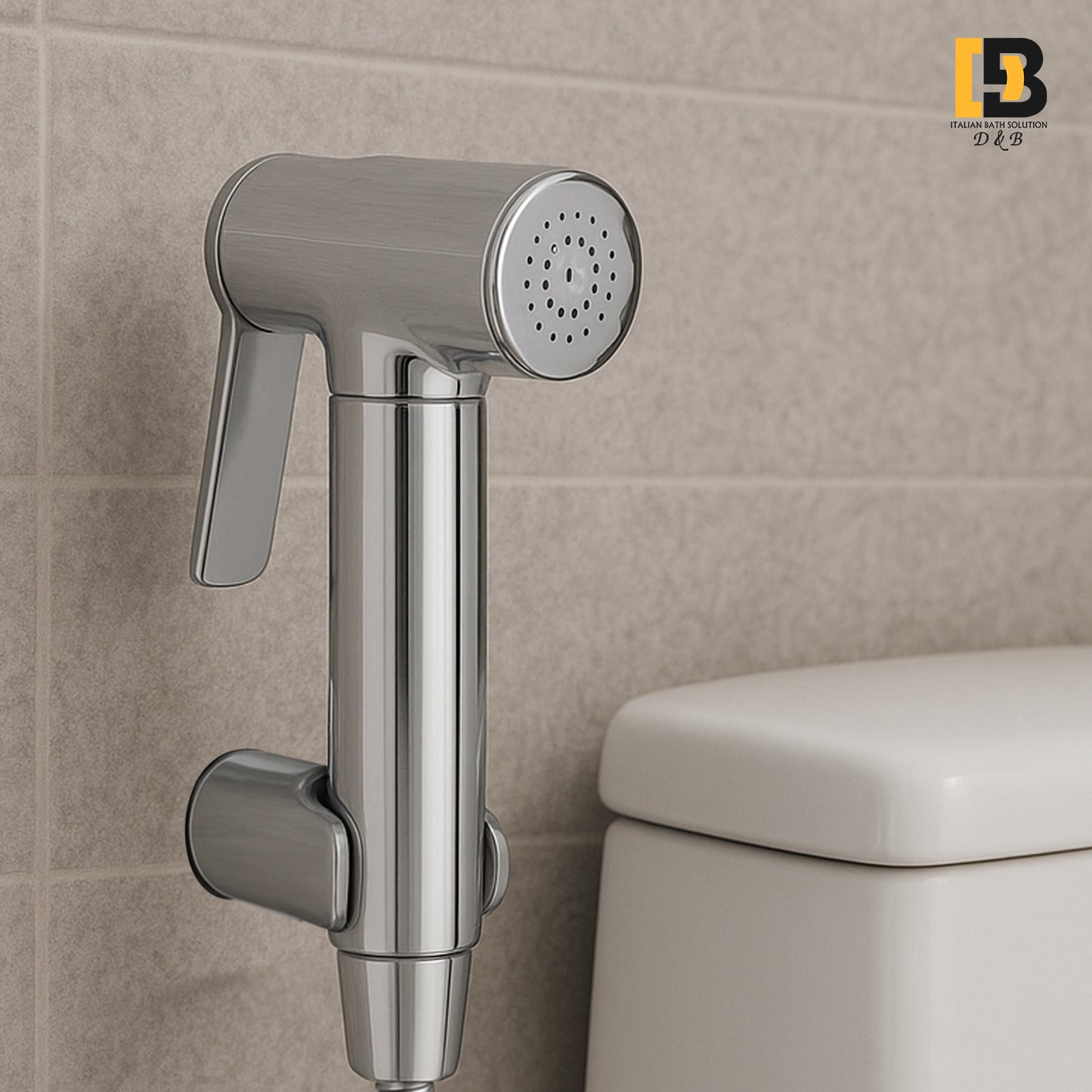 Amiga Full Brass Toilet Hygiene Spray Faucet – Premium Health Faucet for Bathroom-Silver Chrome