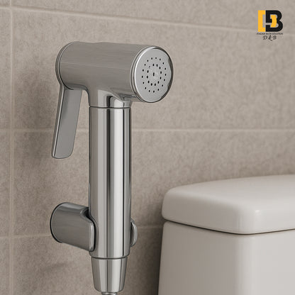 Amiga Full Brass Toilet Hygiene Spray Faucet – Premium Health Faucet for Bathroom-Silver Chrome
