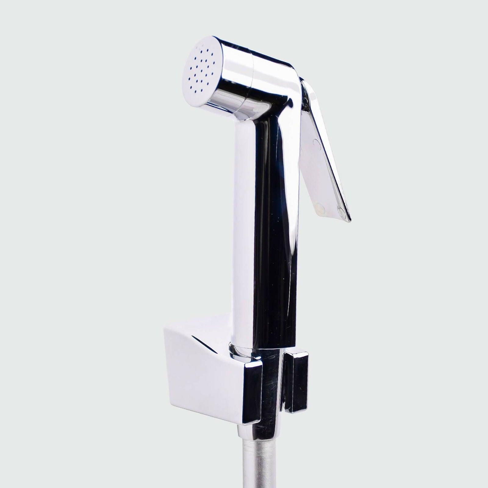 ABS Shine Chrome Toilet Spray Hygiene Faucet - Silver Health Faucet Gun for Toilet Hygiene - D&B Bathware