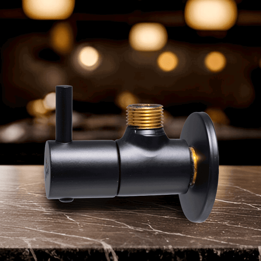 Angle Valve (Beast Black) - Matt Black Faucet & Pipe Valve for Modern Bathrooms - D&B Bathware