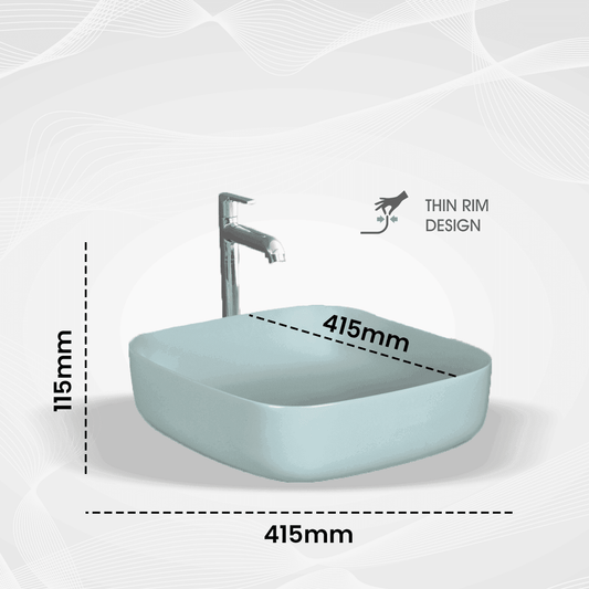 Archis Olive Matt Table Top Basin - Stylish Olive Matt Counter Top Wash Basin - D&B Bathware
