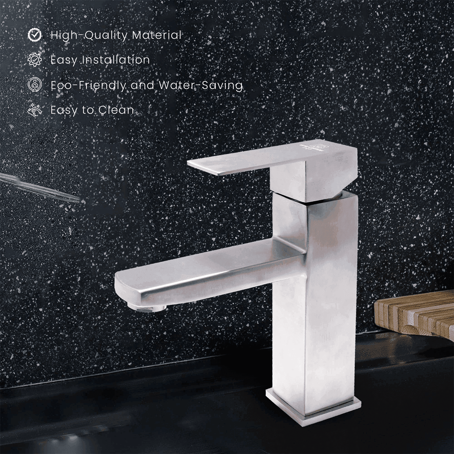 Artistic Designer Single Lever Basin Mixer Tap SUS 304 Matt Finish Faucet Ideal for Kitchen & Bathroom (Tall Boy) - D&B Bathware