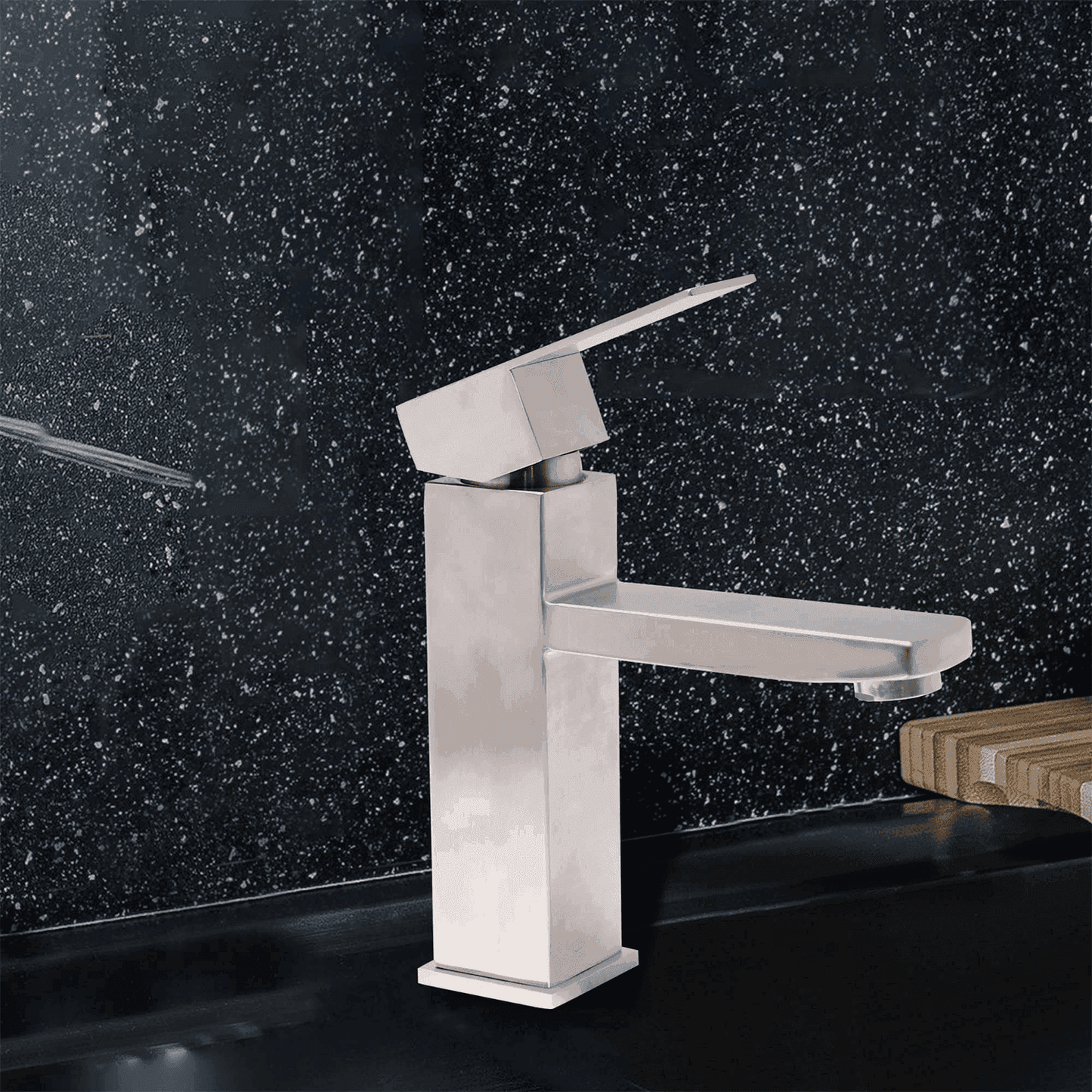 Artistic Designer Single Lever Basin Mixer Tap SUS 304 Matt Finish Faucet Ideal for Kitchen & Bathroom (Tall Boy) - D&B Bathware