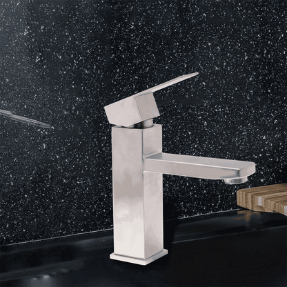 Artistic Designer Single Lever Basin Mixer Tap SUS 304 Matt Finish Faucet Ideal for Kitchen & Bathroom (Tall Boy) - D&B Bathware